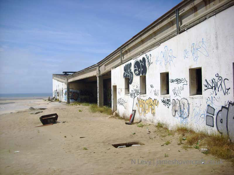 A recce of the derelict buildings of the old Boulogne Hoverport - Outside the terminal building, to the South (credit: N Levy).
